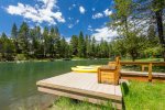 Large private dock for enjoying the Deschutes River. 